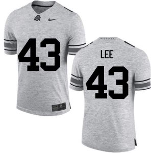 Men's Ohio State Buckeyes #43 Darron Lee Gray Nike NCAA College Football Jersey Trade KTE8744WE